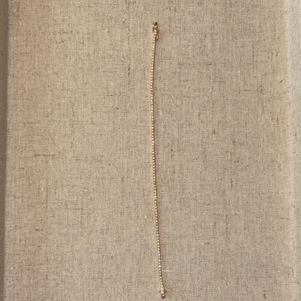 14K Yellow Gold 1.00 Carat Diamond Tennis Bracelet